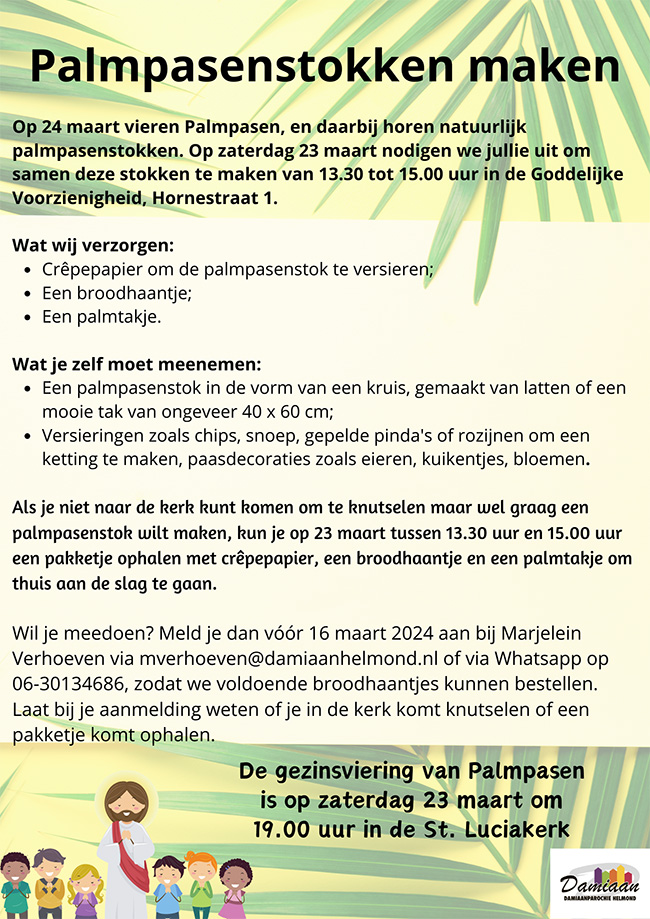 palmpasenstokken kl